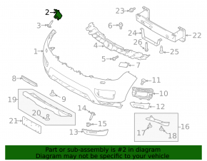 Кріплення переднього бампера ліве Land Rover Range Rover Sport 14-17