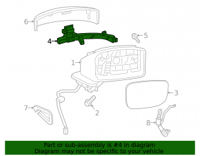 Повторитель поворота правого зеркала Mazda CX-9 19-23
