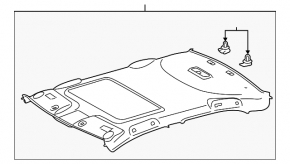 Обшивка стелі Toyota Camry v55 15-17 usa сірий без люка