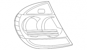 Ліхтар зовнішній лівий Toyota Camry 05-06