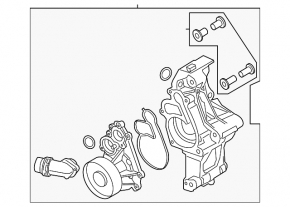 Помпа водяная BMW X5 G05 21-23 3.0T