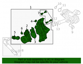 Помпа водяная BMW X5 G05 21-23 3.0T