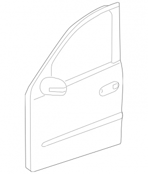 Дверь голая передняя левая Mercedes W164 ML белая тычки, крашенная
