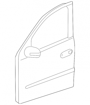 Дверь голая передняя левая Mercedes W164 ML белая тычки, крашенная