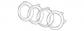 Эмблема решетки радиатора grill Audi Q5 80A 21-24 черный глянец
