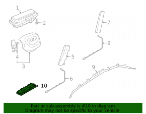 Подушка безопасности airbag коленная водительская левая Audi Q3 83A 19-25