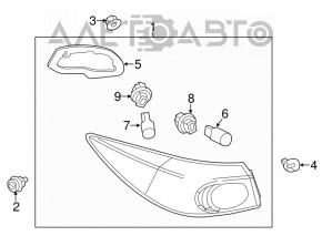Ліхтар зовнішній крило правий Mazda 3 14-16 BM led