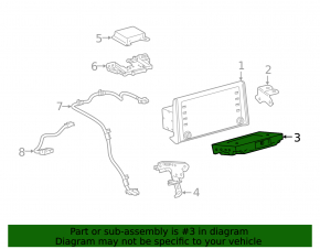 GPS Navigation Control Module Toyota Rav4 19-20