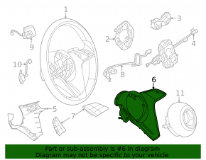 Накладка руля Mercedes W167 GLE 24-25 чорна