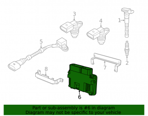 Блок ECU компьютер двигателя VW Jetta 11-13 USA 2.5