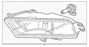 Противотуманная фара птф правая Honda CRV 15-16
