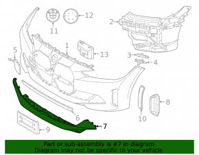 Губа переднього бампера BMW i4 21-26