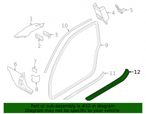 Накладка порога передняя правая BMW 335i e92 07-13