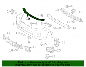 Кронштейн переднего бампера верхний Toyota Land Cruiser 13-15