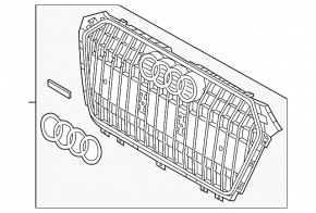 Решетка радиатора grill Audi A4 allroad 17-19