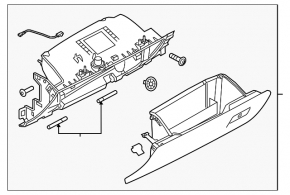 Перчаточный ящик, бардачок Land Rover Range Rover Velar 18-23 черный