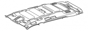 Обшивка стелі Toyota Sienna 21-26 під люк, темно-сіра