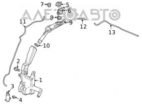 Горловина бачка омывателя Honda Civic XI FE/FL 22-26 без крышки