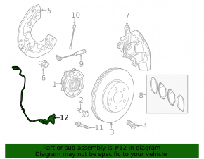 Провод датчика ABS передний левый Mercedes W213 E 17-23