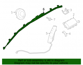 Подушка безопасности airbag боковая шторка левая Mazda 3 14-18 BM