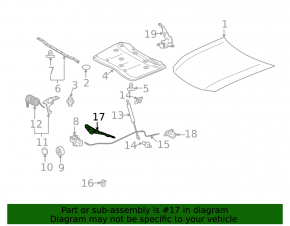 Накладка замка капота пластик Lexus GS350 GS450h 08-11
