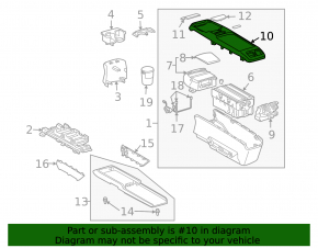 Накладка центральной консоли верхняя Lexus RX300 RX330 RX350 RX400h 04-08 серая, вставки под дерево, скол, под чистку