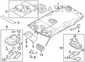 Ручка потолка передняя левая Kia Soul 14-19 серая