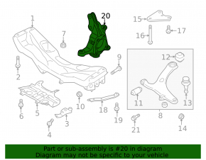 Цапфа передня права Subaru WRX 15-21