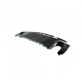 Накладка заднего бампера нижняя Jeep Cherokee KL 14-18 под 2 трубы, структура, Trailhawk