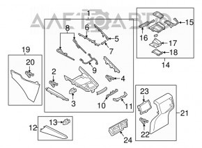 Накладка шифтера Mazda CX-9 16-23 черная