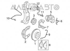 Цапфа передня права BMW 5 F10 11-16 RWD