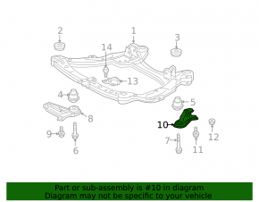 Лопух переднего подрамника задний правый Lexus RX300 RX330 RX350 RX400h 06-09