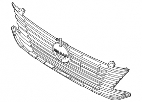 Решетка радиатора grill Nissan Murano z53 25-26 Platinum, SL
