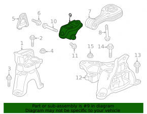 Кронштейн задней подушки двигателя нижний Honda Civic XI FE/FL 22-24 2.0
