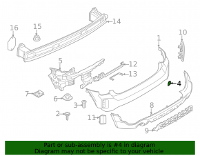 Заглушка буксировочного крюка заднего бампера Mini Cooper Countryman F60 21-24