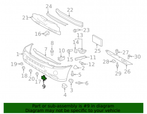 Заглушка буксировочного крюка переднего бампера левая Lexus RX400h 06-08