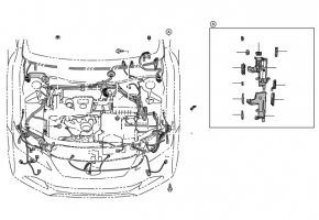 Проводка підкапотна з блоком запобіжників Toyota Camry v55 15-17 2.5 usa SE
