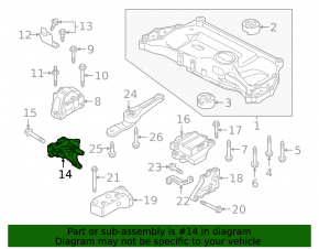 Кронштейн двигателя VW Jetta 11-15 USA 2.0