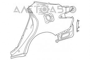 Четверть крыло задняя правая Toyota Camry v70 18-23 под BSM
