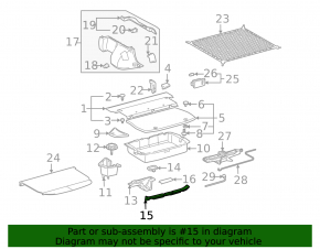 Накладка проема багажника Toyota Prius 20 04-09 беж