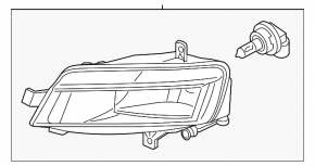 Противотуманная фара птф правая VW Jetta 19-23