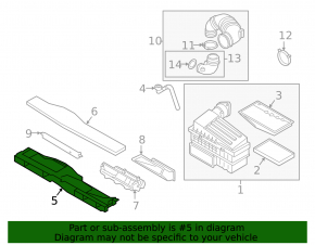 Воздухоприемник в сборе VW Jetta 19-26 1.4T, 2.0T
