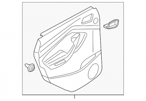 Обшивка двери карточка задняя правая Ford Escape MK3 17-19 рест, черн, царапина