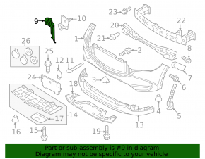 Кронштейн переднего бампера правый Mazda CX-5 22-25