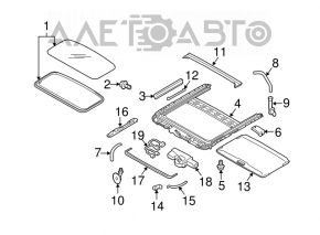 Механизм люка Subaru Outback 10-14