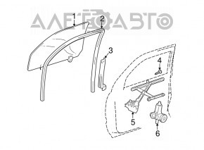 Стекло двери передней правой Lexus RX300 RX330 RX350 RX400h 04-08