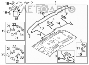 Ручка потолка передняя левая Mazda CX-9 16-23 Grand Touring, Signature, серая