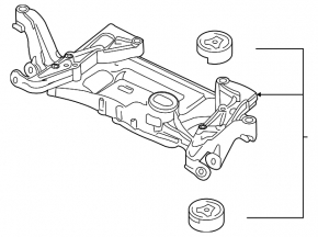 Подрамник передний VW Tiguan 09-18