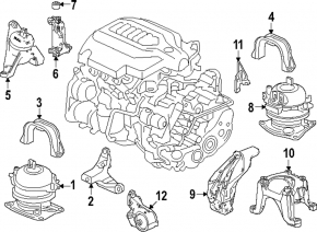Подушка двигуна права Honda Pilot 23-26