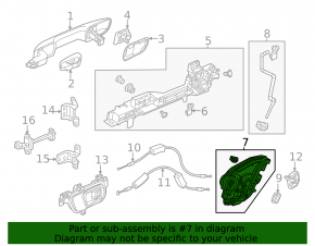 Замок двери задней правой Honda Civic XI FE/FL 22-26